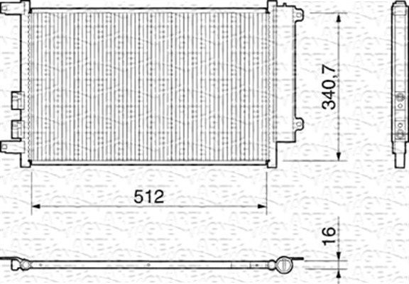 MAGNETI MARELLI Конденсатор, кондиционер 350203157000